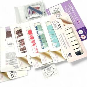 Color Street nail polish strips Lot 7 + Sets  free add ons Glitter Assortment